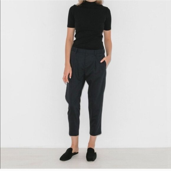 NWT NILI LOTAN | Astor Pants Virgin Wool Navy Sz 10 - Picture 1 of 10